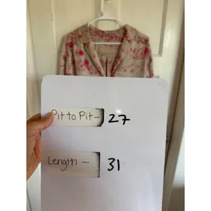 Free People Dreamy Days pink cowboy rodeo satin pajama top size‎ medium thumbnail 8