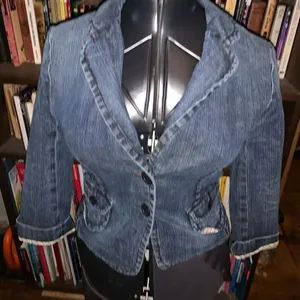 Express stretch denim riding romantic M jacket thumbnail 1