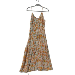 Sienna Sky Womens Orange Floral Button Front Midi Dress Size M 02CDR903 thumbnail 6