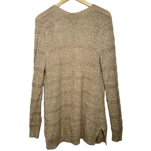 Abercrombie & Fitch Tan Ribbed Knit Pockets Long Sleeve Cardigan Sweater Size S thumbnail 2