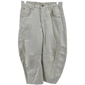 Free People We The Free Good Luck Mid-Rise Barrel Jean Denim Relaxed Milk 26 thumbnail 2
