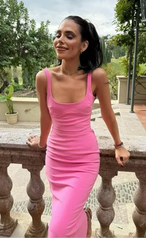 Zara dress midi bodycon fitted pink wedding party coctail thumbnail 12