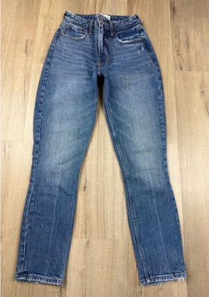 Abercrombie & Fitch Curve Love High Rise Skinny Jeans Medium Wash Blue 24‎ 00R thumbnail 1