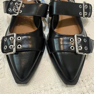 Wild Fable 7.5 Peyton pointed toe double buckle slingbacks 3630 thumbnail 3