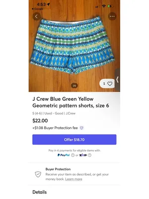 J.Crew Women's Size 2 Patterned Shorts thumbnail 8