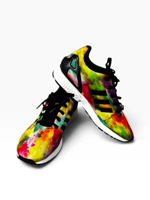 adidas Women's ZX Torsion Tie Dye Multicolor Athletic Shoe Size 7 thumbnail 3