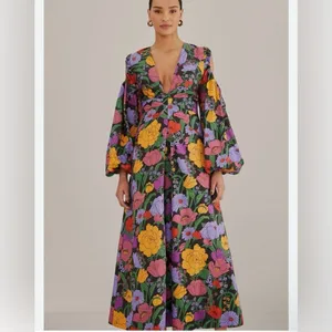 FARM RIO Bucolic Garden Sleeve Cut Out Dress Floral Maxi Size‎ XS thumbnail 2