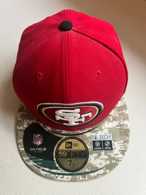 New Era 59Fifty San Francisco 49ers Fitted Hat Red Camo Brim Sz 7 1/8 NWT thumbnail 2