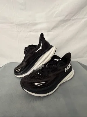 HOKA Clifton 9 Womens 8.5 Black Excellent Used (B258) thumbnail 2