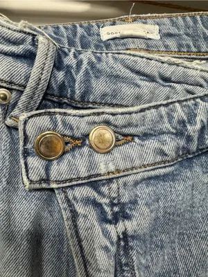 Good American Good Ease Crossover Waist Wide Leg Jeans Size 4/27 thumbnail 3