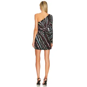 Show Me Your Mumu Shimmy Mini Dress in Starbust Sequins Medium New Womens thumbnail 2