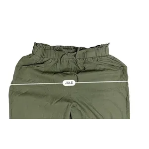 Shein Olive Green Jogger Balloon Ankle Pants LARGE Casual Preppy thumbnail 5