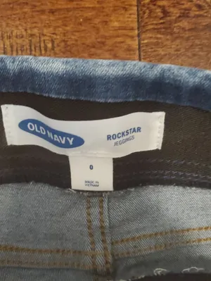 Old Navy Rockstar Jeggings Mid- Rise Disstrssed Size 0 Super Stretchy thumbnail 2