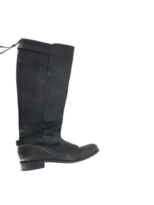 J.Crew Emmett Black Leather Tall Riding Boots Size 7.5 Classic Equestrian Style thumbnail 4