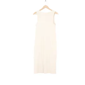 Universal Threads Womens Ribbed Tank Midi Dress Cream Off-White Size L thumbnail 5