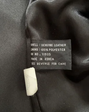 Jacqueline Ferrar Black Leather Trench Coat – Made in Korea thumbnail 11