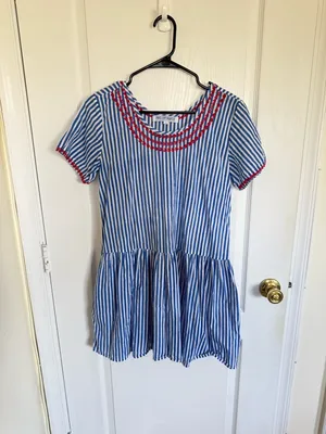Tuckernuck Pink City Prints Blue Striped Mini Dress thumbnail 2