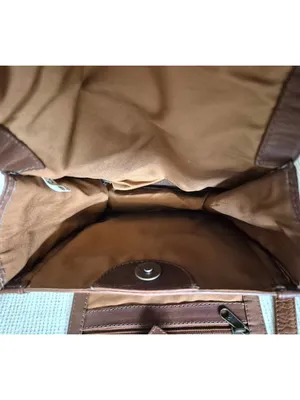 Brown Genuine Leather Crossbody Organizer Purse Bag TEXAS Star Adjustable Strap thumbnail 10