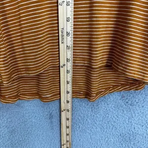 American eagle top womens XS burnt orange striped soft‎ & sexy slub oversized thumbnail 3