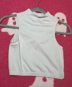 Essential white polo neck crop top Size S #croptop thumbnail 1