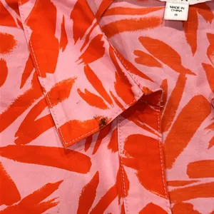 Veronica Beard dress Womens size 8 Samy pink puff sleeves button front **Flawed* thumbnail 3