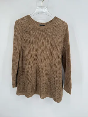 J Crew Relaxed-Fit Linen Beach Sweater Brown Women's medium thumbnail 4