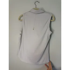 Rhône Women's Course To Court Sleeveless Polo Gray Lavender Sz M Polo NWT $88 thumbnail 3
