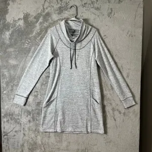 Kuhl Lea Dress Women’s Cowl Neck Pockets Thumb Holes Large‎ Hiking Gorpcore Gray thumbnail 1