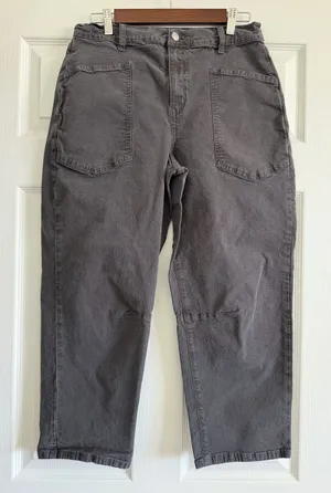 EVEREVE Emerson Utility Barrel Pants Charcoal Gray High Rise Size 30 ECV2158 thumbnail 1
