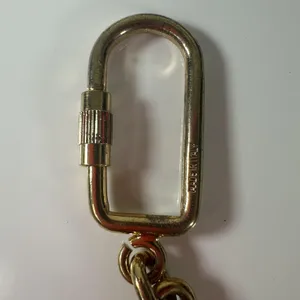 CELINE Keychain Womens One Size Gold Key Shape Horse Carriage Logo Made Italy thumbnail 8