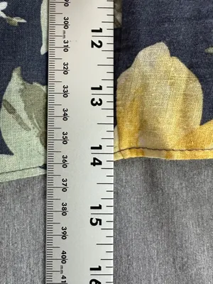 Abercrombie & Fitch Size Medium Blue Linen-Blend Crop Top Lemon Print Boho thumbnail 8