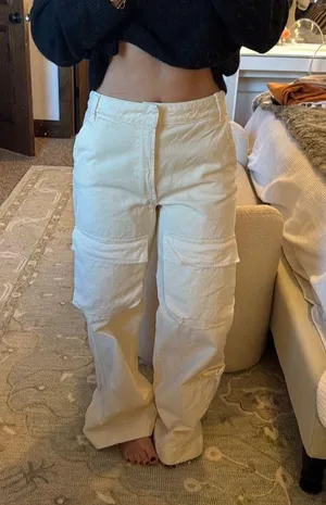 ZARA Denim Cargo Jeans thumbnail 1