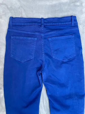 Loro Piana Royal Blue Denim Jeans Luxury Classic Nautical Coastal Preppy size 38 thumbnail 3