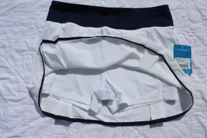 BROOKS Running Skirt Shorts Skort Chaser White Navy Medium M thumbnail 3