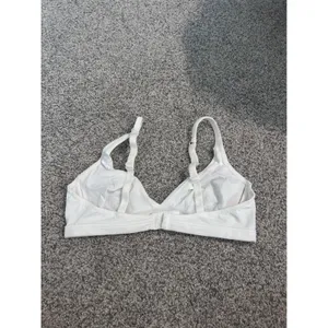 White Unlined Triangle‎ Bralette Adjustable Straps Hook Eye Closure 36B Size undefined thumbnail 3