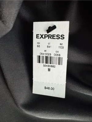 NWT Express Black Crocodile Print Faux Leather Crop Top thumbnail 7