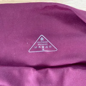 NWT High Waisted Yoga Casual Wide Leg Pants Size M Burgundy Red thumbnail 4