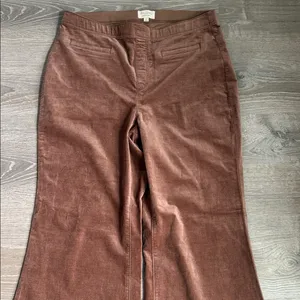 Anthropologie Pilcro Pull-On Mid-Rise Velvet Retro Flare Pants 32 thumbnail 5