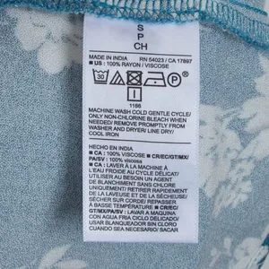 NWT Old Navy Floral Mini Dress Size S Teal Blue Short Sleeve‎ Rayon Pockets thumbnail 7