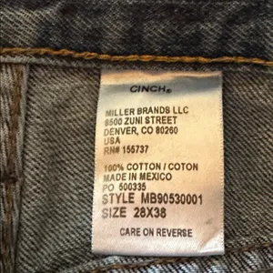 Cinch Classic Tall Girl Blue Women's Western Denim Bootcut Jeans 28x38 thumbnail 9