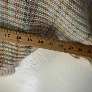 Blue Blush Multicolored Striped Knit‎ Sweater Pastel Rainbow Women's Size L thumbnail 9