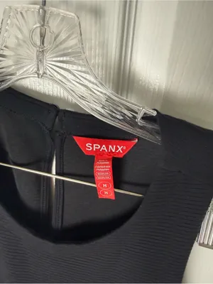 Spanx AirEssentials French Rib Jumpsuit in Black M thumbnail 4