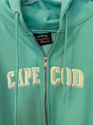 Cape Cod Mint Green Zip Hoodie Vacation Size XL thumbnail 2