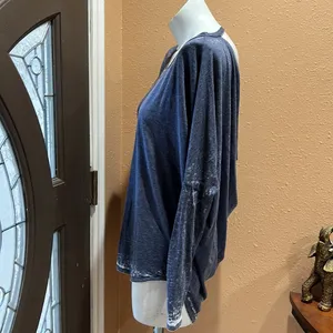 Chaser gray open back long sleeve shirt thumbnail 4