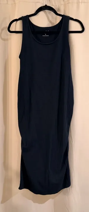 Isabel Maternity Sleeveless Black Bodycon Midi Dress thumbnail 1