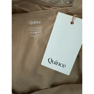 NWT Quince Second Skin Square Neck Long Sleeve Body Thong Bodysuit Mocha Large thumbnail 8