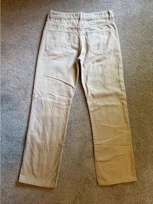 ZARA Cream Straight Leg Cargo Pants thumbnail 6