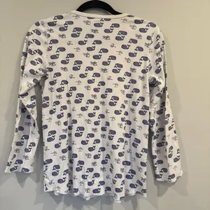 Roller Rabbit Moby Whale Pajamas Set Womens Blue White Pima Cotton PJs thumbnail 5