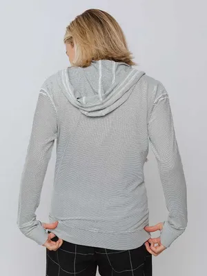 Albion lightweight zip up hoodie sweet stripes size large thumbnail 2