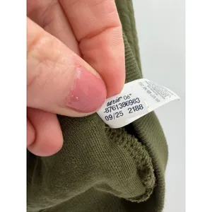 OFFLINE by Aerie Quilted Crewneck Sweatshirt Women XS Olive Green Thumbhole Cozy thumbnail 6